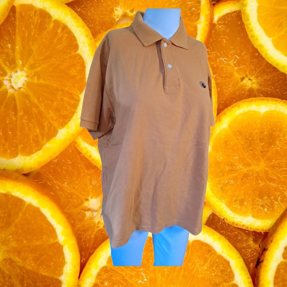 Southern Proper Orange Polo With Dog Logo Size Medium‎
